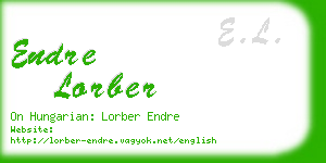 endre lorber business card